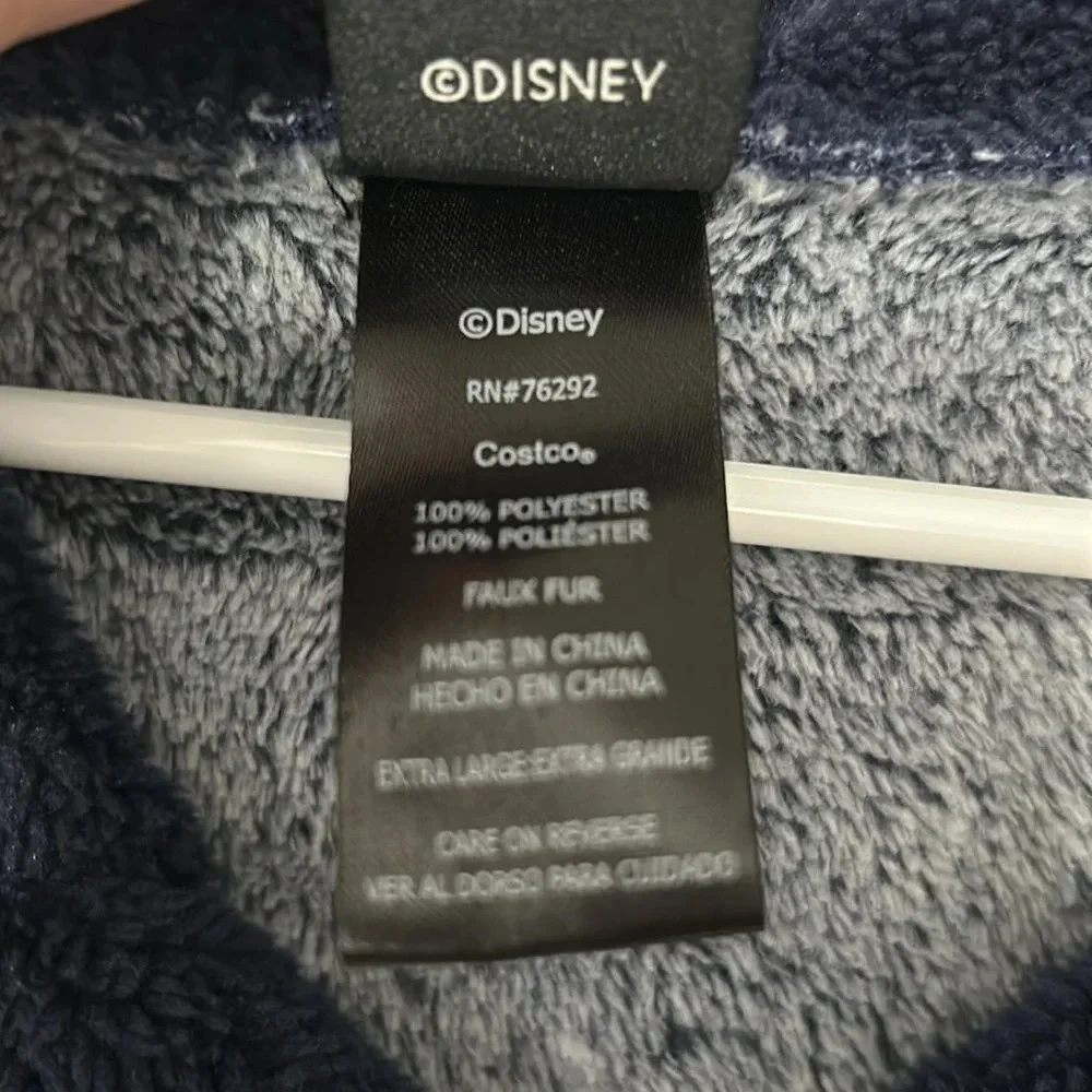 Disney Mickey Mouse Lounger Sherpa Hoodie pajama Size XL faux fur Snuggly - Picture 5 of 6